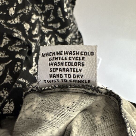 Tulip Clothing Women’s Tunic in Black White Birds 100% Cotton High Low Button Up - Picture 7 of 9